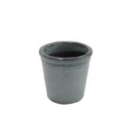Glazed Flower Pot, Gray - Medium