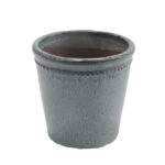 Glazed Flower Pot, Gray - Large