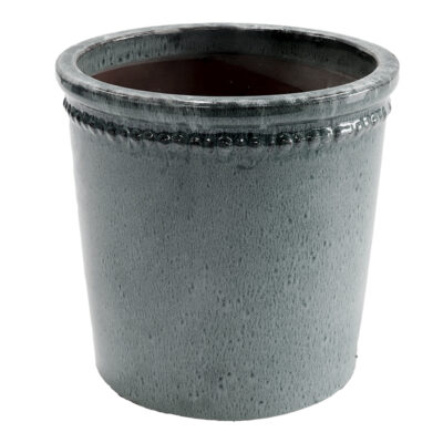 Glazed Flower Pot, Gray - X Large