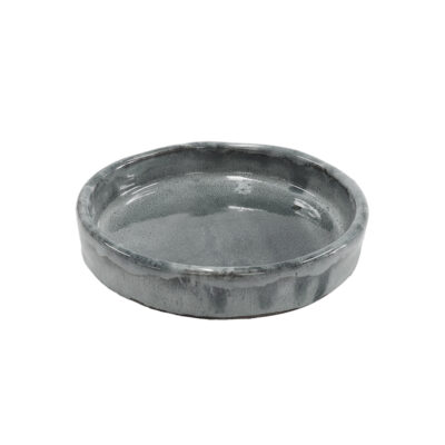 Glazed Saucer for PP029, Gray - Large
