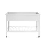 Raised Flower Bed, White - Large
