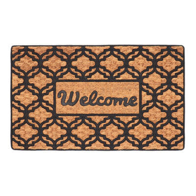 "WELCOME" Doormat, Rubber/Coconut Fiber - Large