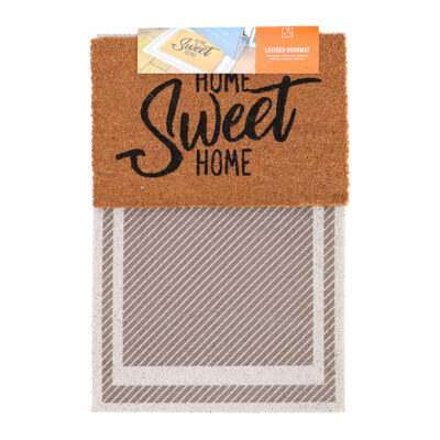 "Home Sweet Home" / Frame Layered Doormat Set