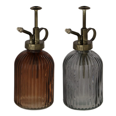 Ribbed Plant Mister, Glass, 2 Asst. Colors
