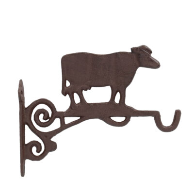 Cow Hanging Basket Hook, Cast Iron