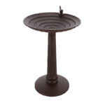 Standing Bird Bath, Cast Iron, Antique Brown - X Large