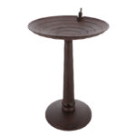 Standing Bird Bath, Cast Iron, Antique Brown - XX Large