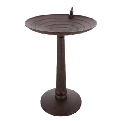 Standing Bird Bath, Cast Iron, Antique Brown - XX Large