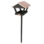 Bird Table on Pole, Black/Copper