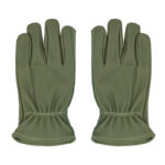 Leather Gloves, Green - Large