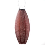 Long Oval Paisley Lantern, Copper