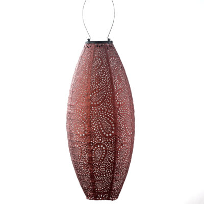 Long Oval Paisley Lantern, Copper