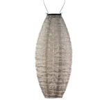 Long Oval Folia Lantern, Light Taupe