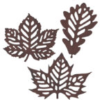 Leaf Stepping Stones, Cast Iron, 3 Asst. Styles