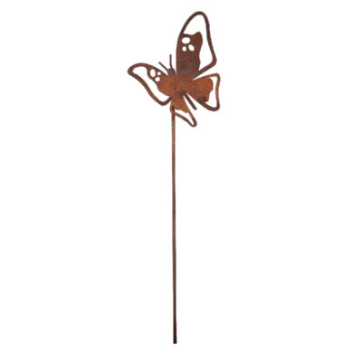 Butterfly Rust Silhouette on Pole