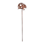 Ladybug Rust Silhouette on Pole