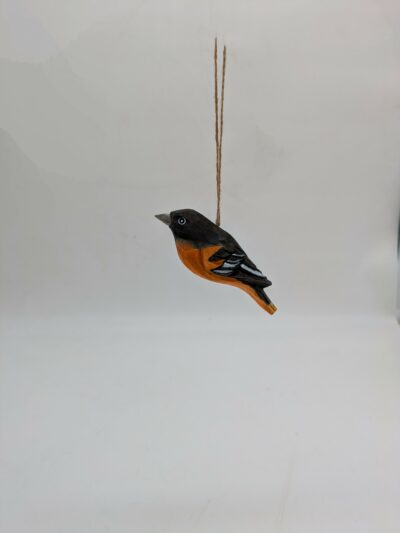 Hand Carved Hanging Robin, Wood
