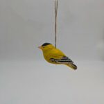 Hand Carved Hanging Finch, Wood