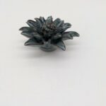 Chrysanthemum Ceramic Flower, Stone Blue - Small