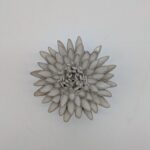 Chrysanthemum Ceramic Flower, Cream - Medium