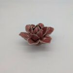 Dessert Rose Ceramic Flower, Coral - Medium