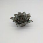 Cactus Lily Ceramic Flower, Blue Gray - Small