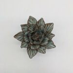 Cactus Lily Ceramic Flower, Blue Gray - Small - Image 2