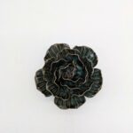 Peony Ceramic Flower, Teal - Small - Image 2