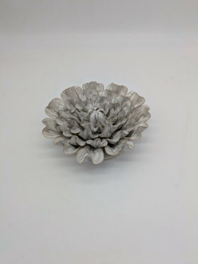 Ruffled Flower Ceramic Flower, Rose - Large