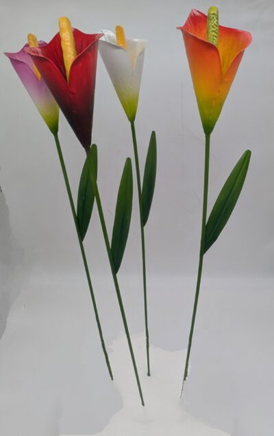 Metal Calla Lily Garden Stake, 4 Asst. Colors