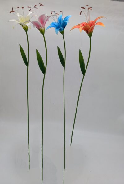 Metal Lily Garden Stake, 4 Asst. Colors