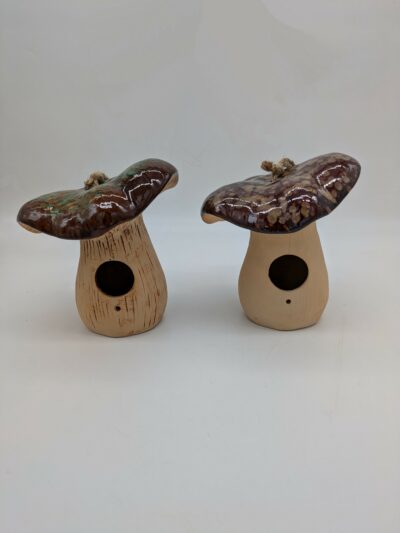 Woodland Mushroom Birdhouse, 2 Asst. Colors