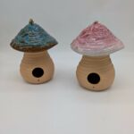 Ribbed Mushroom Birdhouse, 2 Asst. Colors