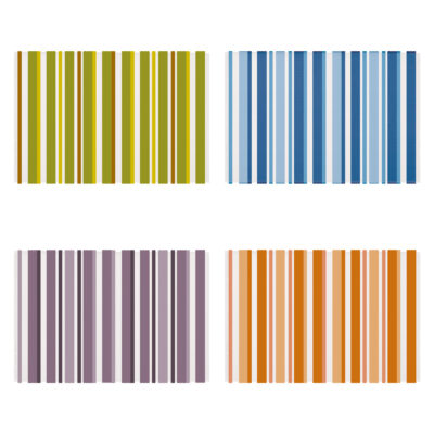 Stripped Garden Carpet, 4 Asst. Colors